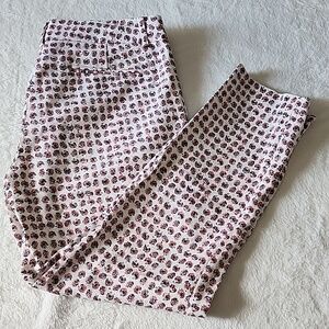 Porophrase Patterned Pants with Pink and Black Design